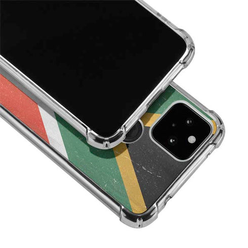 South Africa Flag Distressed Google Pixel 5a 5G Clear Case